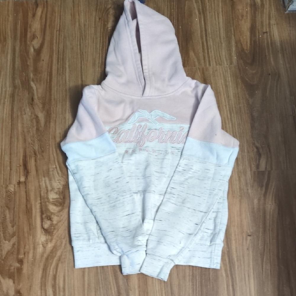 Cozy Kids' Pink and White Hoodie